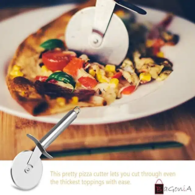 Stainless Steel Pizza Cutter (Silver)