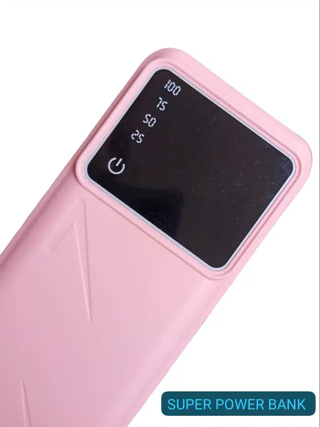 Lithium Ion 3 Out Ports Power Bank (Pink, 20000 mAh)