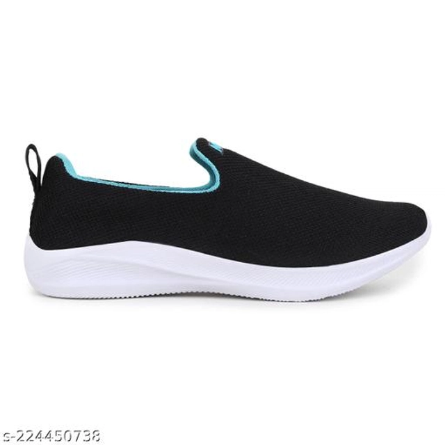 Sports Shoes for Women (Black & Sky Blue, 4)