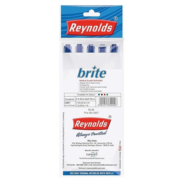 REYNOLD Brite Ball Pen (Pack of 5)