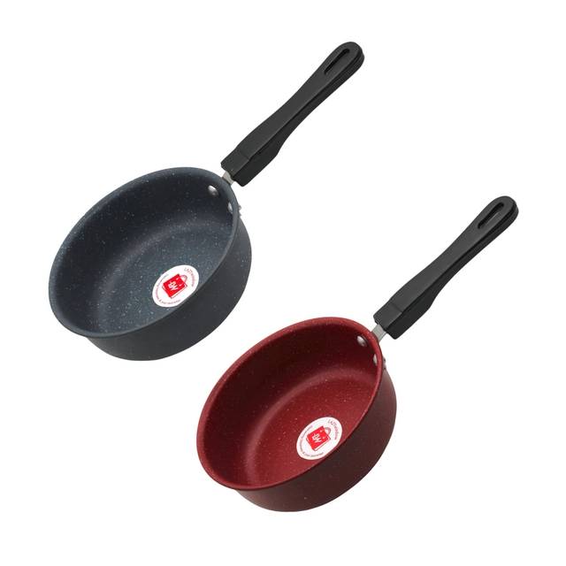 Metal Superior Quality Nonstick Sauce Pan (Multicolor, 17 cm) (Pack of 2)