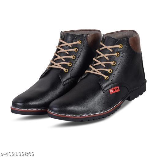 Boots for Men (Black, 6)