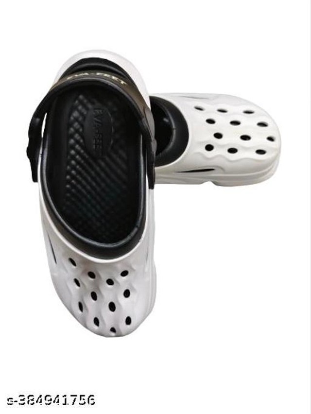 Clogs for Men (White & Black, 6)