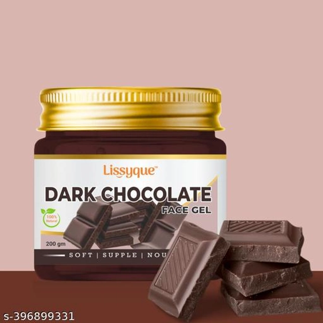  Lissyque Dark Chocolate Gel, Face And Hair, Ideal For Acne Scars, Dark Circles, Moisturising, Soothing, Multipurpose Gel - 200 gm