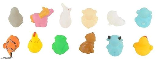 Plastic Bath Toy for Kids (Multicolor, Pack of 12)