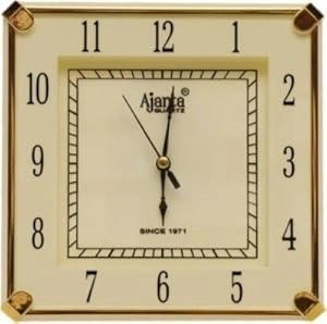 Plastic Ajanta Wall Clock (Gold, 22 cm)