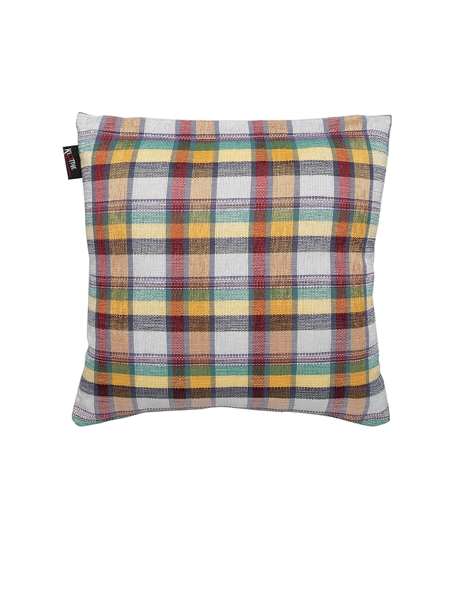 Cotton Cushion Cover (Multicolor, 16x16 inches)