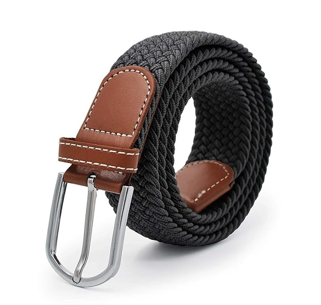 Nylon Belt for Men (Black & Brown, Free Size)