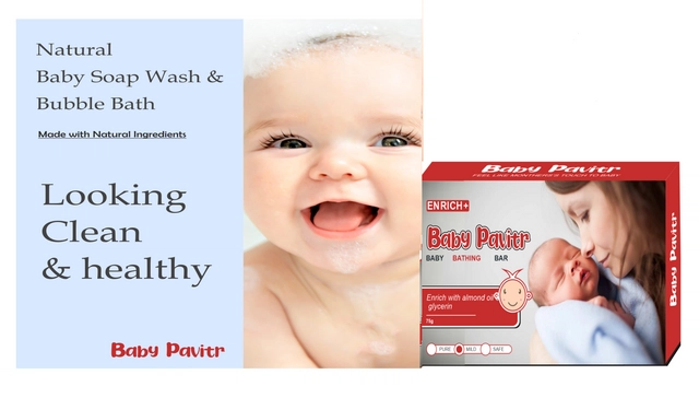 Enrich Plush Baby Bathing Soap (Pack of 3, 75 g)