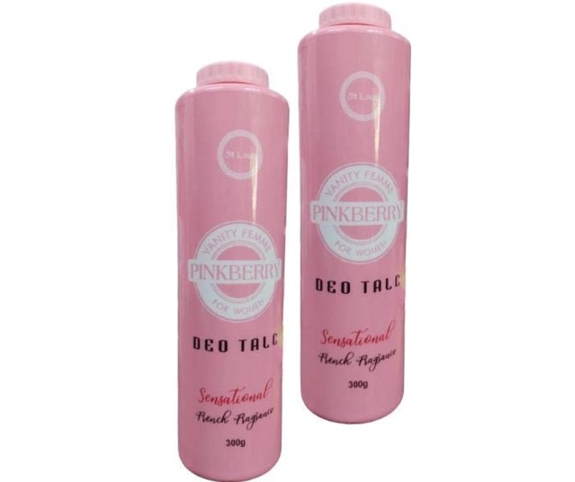 Pinkberry Sensational French Fragrance Deo Talc for Woman (300 g, Pack of 2)