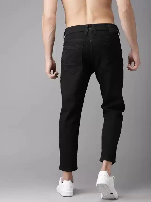 Polycotton Jeans for Men (Black, 28)
