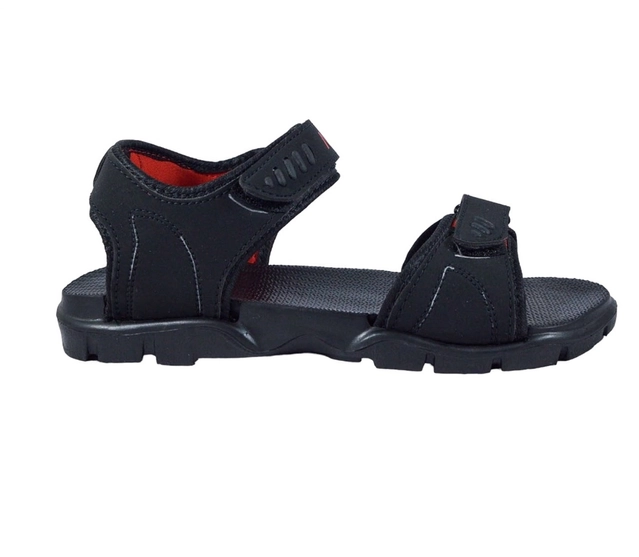 Sandals for Kids (Black & Blue, 12 C)