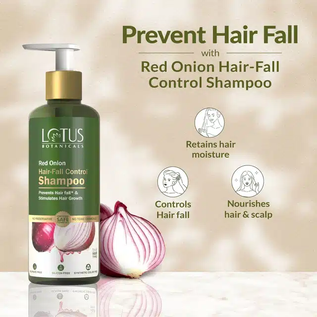 Lotus Botanicals Red Onion Hair Fall Control Shampoo (300 ml)