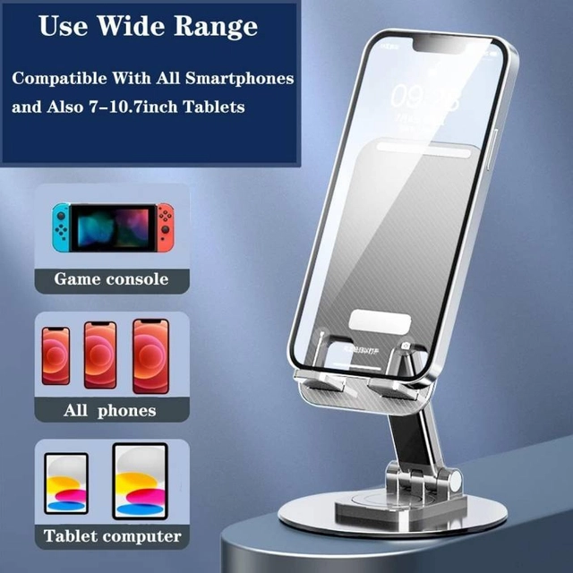 IMMUTABLE Mobile Phone Stand 360 degree Rotation Height & Angle Adjustable for & Tablet Mobile Holder (Pack of 1)