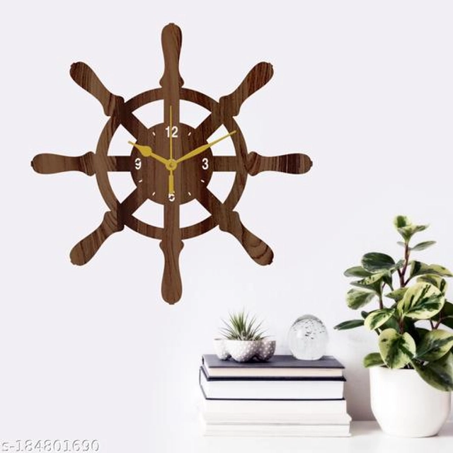 Wooden Wall Clock (Brown)