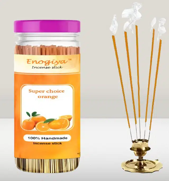 Premium Fragrance Yoga & Pooja Agarbatti (Orange, Set of 1)