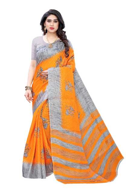 New Ethnic Art Silk Saree For Women (Multicolor) (V294)