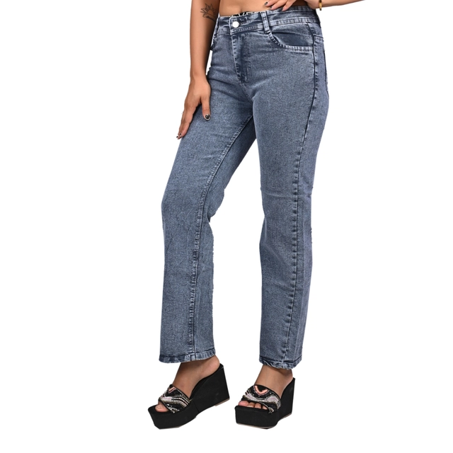 Denim Mid Rise Jeans for Women (Blue, 28)