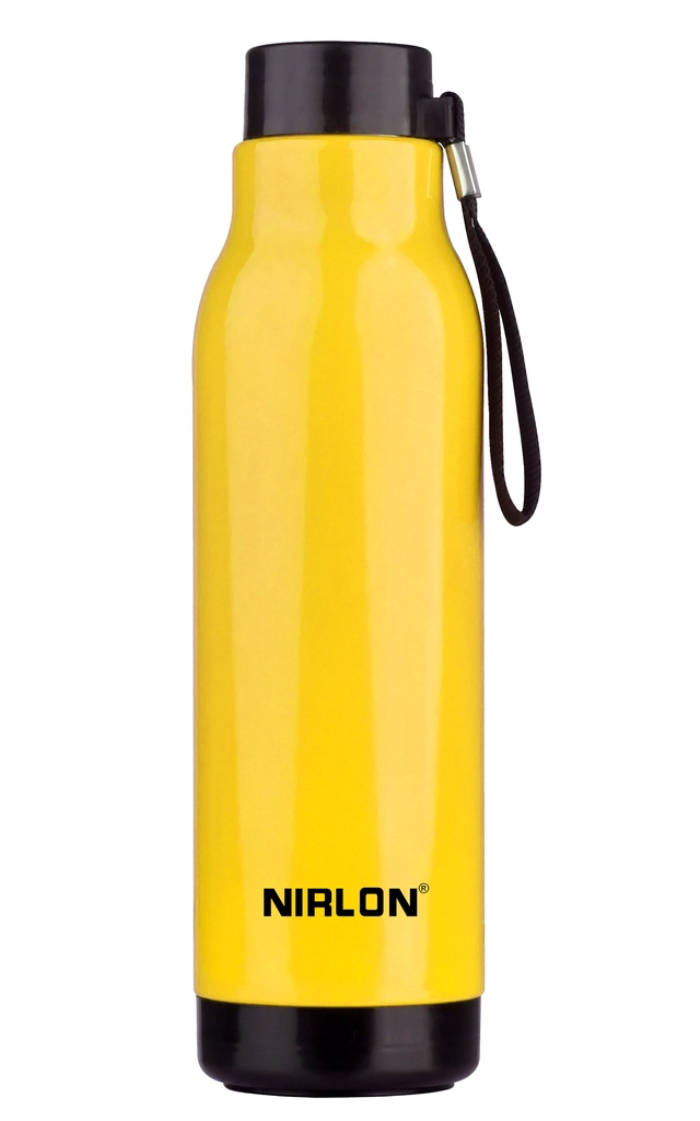 Nirlon PU Insulated Stainless Steel Water Bottles (Yellow, 480 ml)