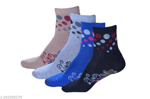 Wooenl Socks for Men (Multicolor, Free Size) (Pack of 4)