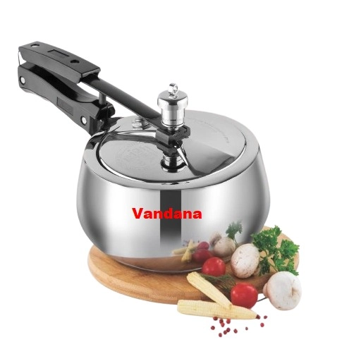 Vandana 2 L Contura Aluminium InnerLid Pressure Cooker Gas Stovetop Compatible with induction Base (Pack of 1)