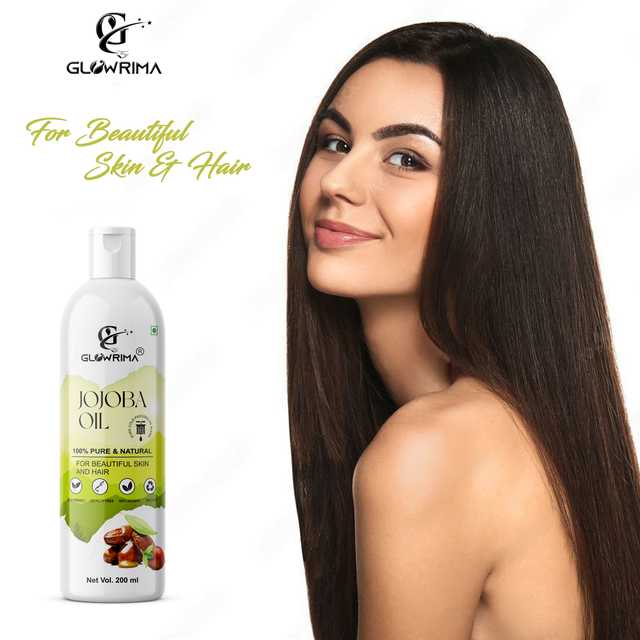 Glowrima 100% Cold Pressed Jojoba Oil For Acne Prone Skin & Hair Conditioning (200 ml) (G-849)