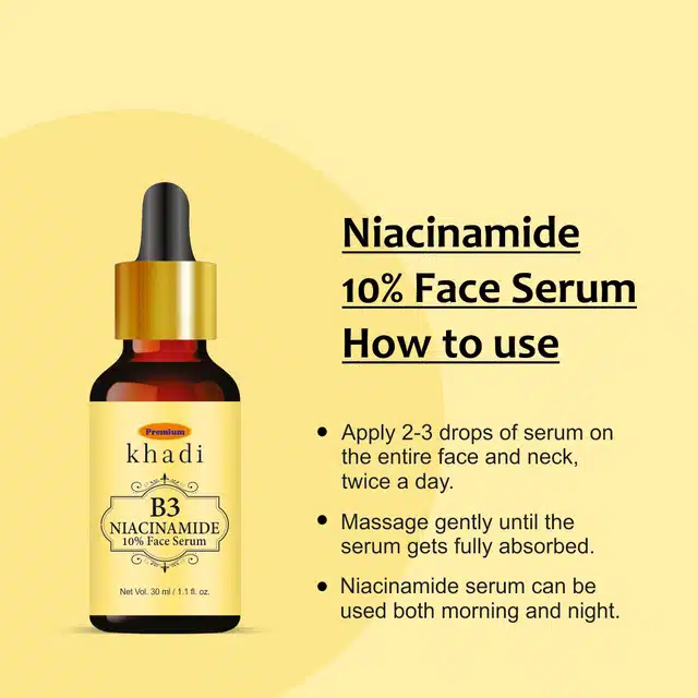 Khadi 10% Niacinamide Face Serum (Pack of 2, 30 ml)