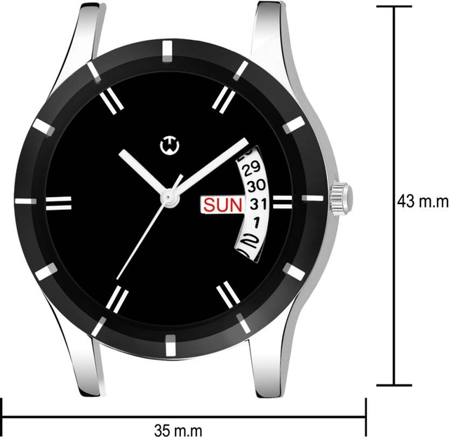 Analog Watch for Women (Silver & Black)