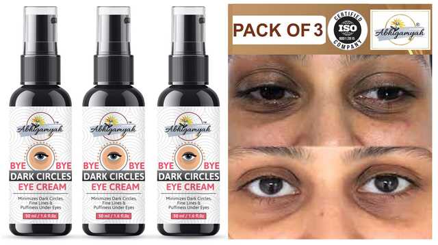 Under Eye Cream Enriched With Natural Oils To Remove Dark Circles & Wrinkles (50 ml, Pack Of 3) (Ab-00518)