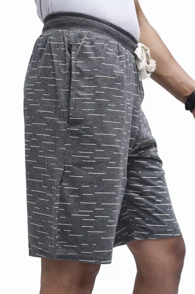 Shorts for Men (Grey Melange, XXL)