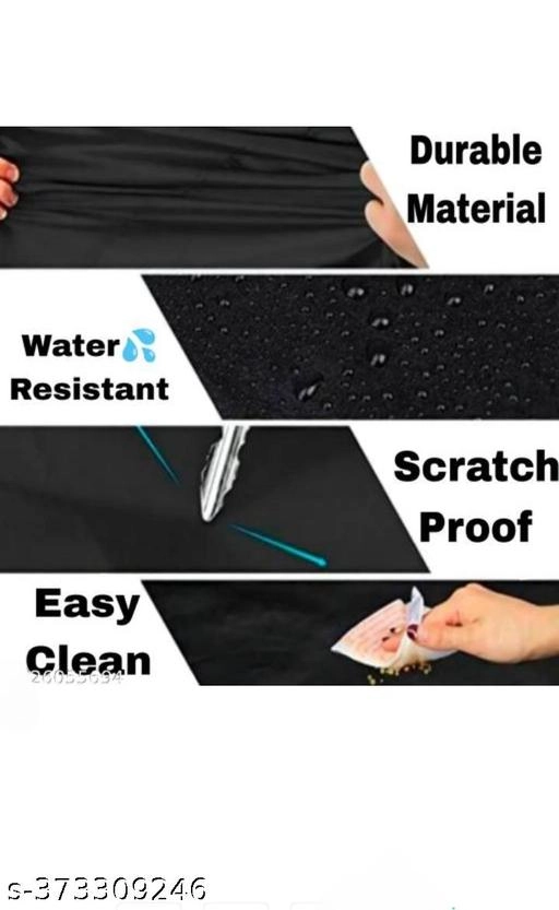 Polyester Waterproof Cover for Motorcycle (Black)