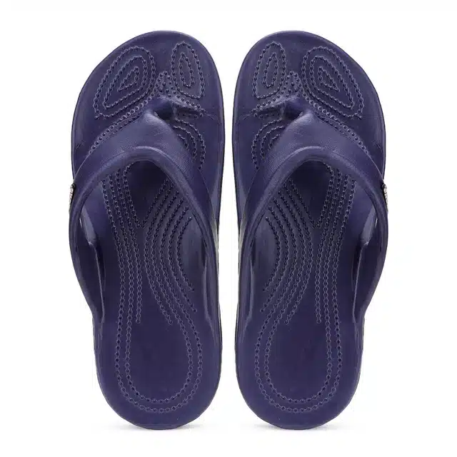 Flip Flops for Men (Navy Blue, 9)