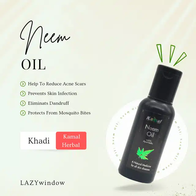 Khadi Kamal Herbal Neem Oil & Face Scrub (Pack of 2)