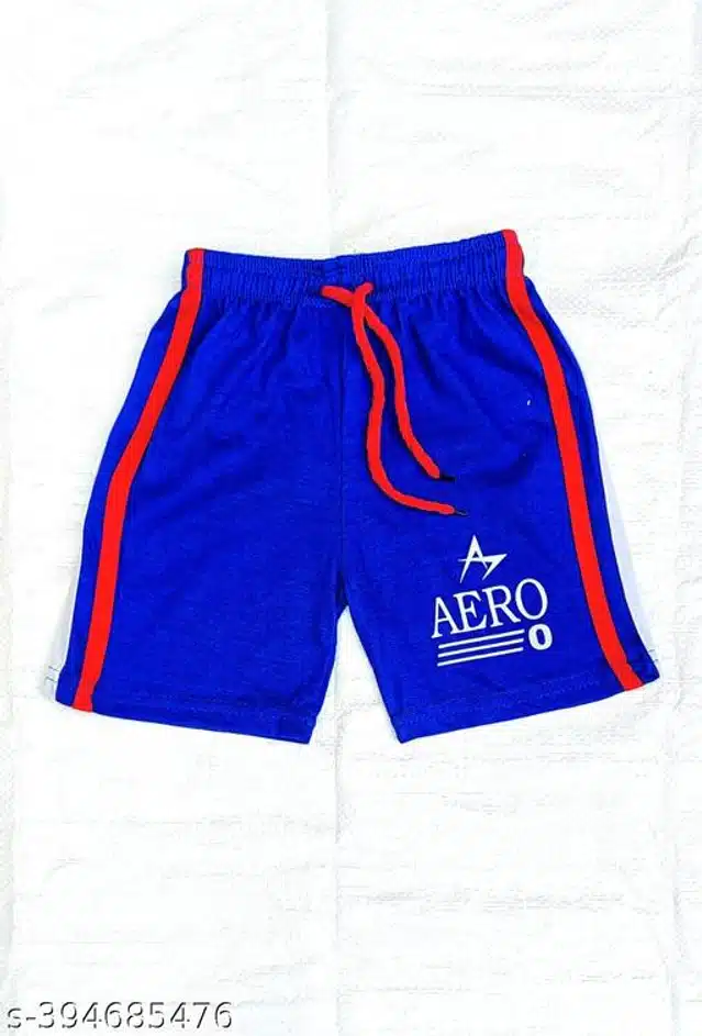 Cotton Blend Shorts for Infants (Blue, 3-6 Months)