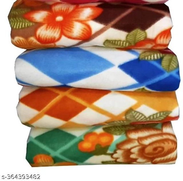 Fleece Blankets for Babies (Pack of 4) (Multicolor, Free Size)