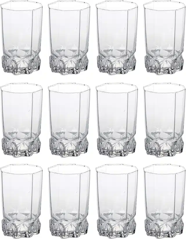 Liquor cum Cocktail Glasses (Transparent, 300 ml) (Pack of 12)