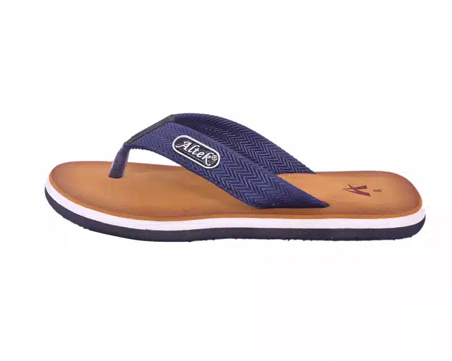 Flip Flops for Men (Navy Blue, 6)