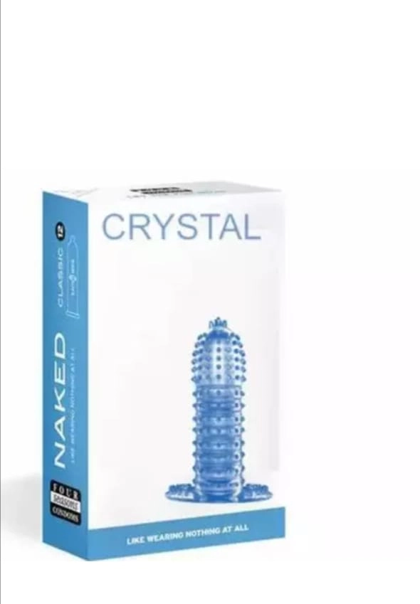 Rubber Crystal Extra Dotted Condom (Transparent)