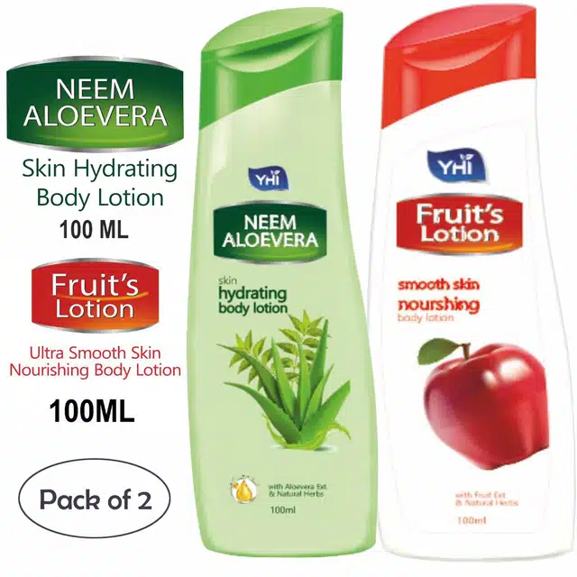 Neem Aloevera & Fruit Skin Nourishing Body Lotion Combo (Pack of 2, 100 ml)