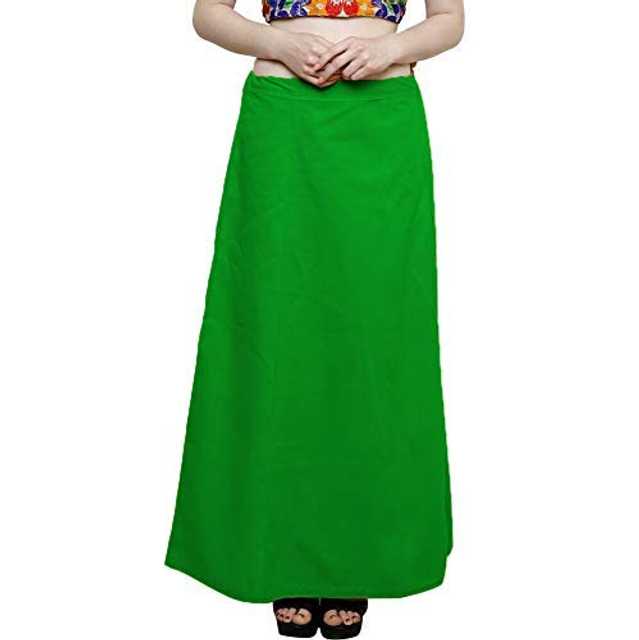 Women's Petticoat (Parrot Green, Free Size ) (TJS-6)
