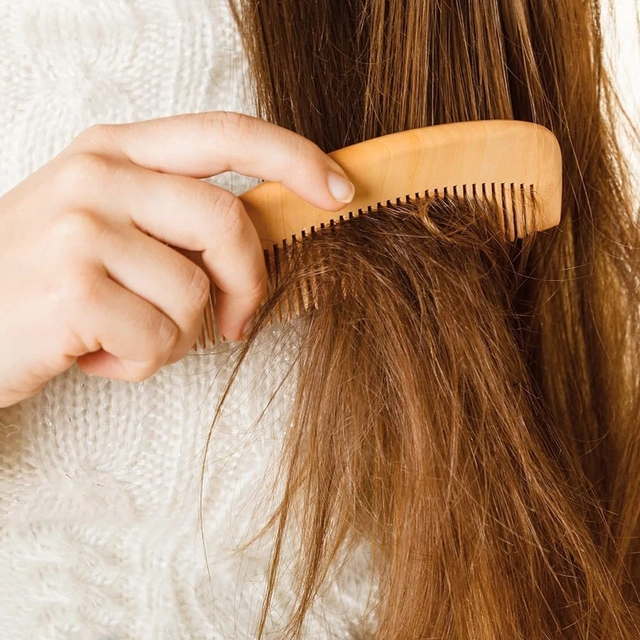 Wooden Hair Comb (Brown)