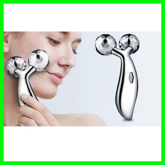 3D Face Massage Roller (Silver)