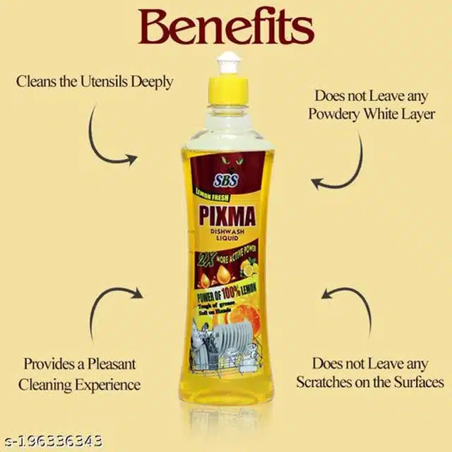 SBS Pixma Lemon Dishwash Gel (1000 ml)