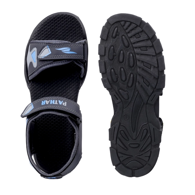 Sandals for Men (Blue & Black, 6)