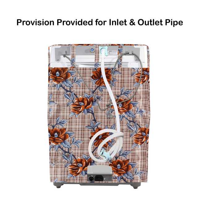 E Retailer Polyester Front Load Washing Machine Cover For 5kg to 8kg (Brown, 23x23x35) (E-208)