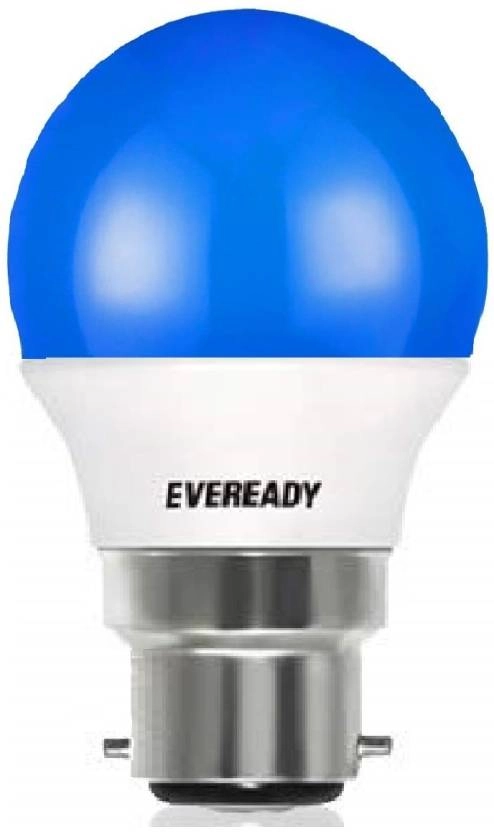 EVEREADY 0.5 W Basic Standard B22 LED Bulb  (Blue, Pack of 3) AS