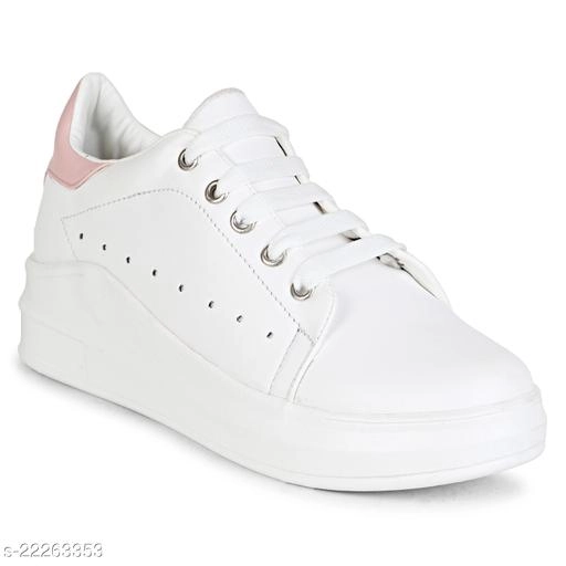 Casual Shoes for Women (White & Pink, 3)