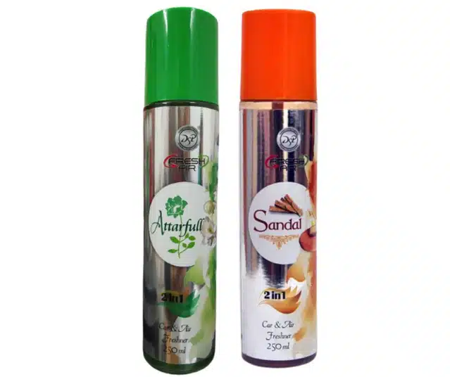 DSP Atterfull with Sandal 2 in 1 Car & Air Freshener (Pack of 2, 250 ml)