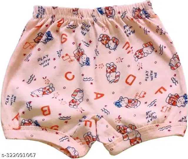 Cotton Briefs for Girls (Multicolor, 0-3 Months) (Pack of 12)