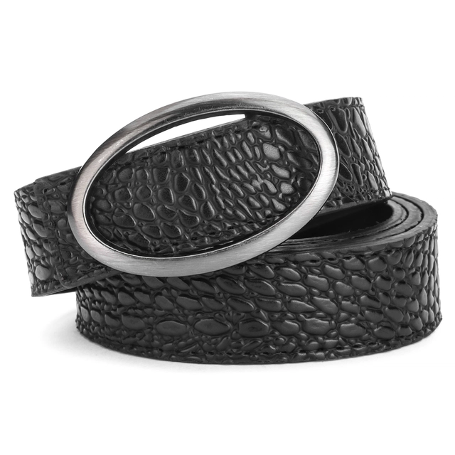 Artificial leather Belt for Women (Black & Grey)